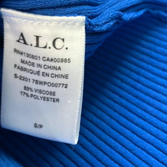 NWOT Blue A.L.C. Eleanor Ribbed Sweater, Size Small - Picture 7 of 7